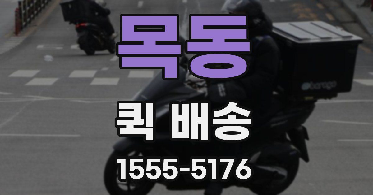 목동 퀵 배송