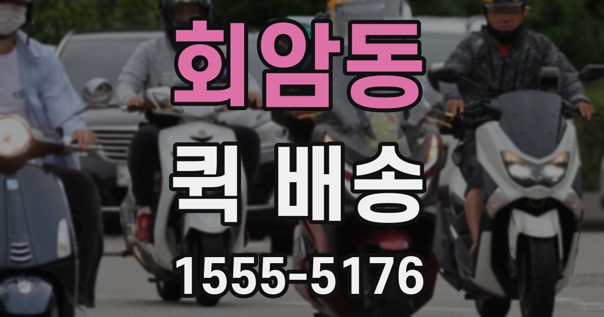 회암동 퀵 배송
