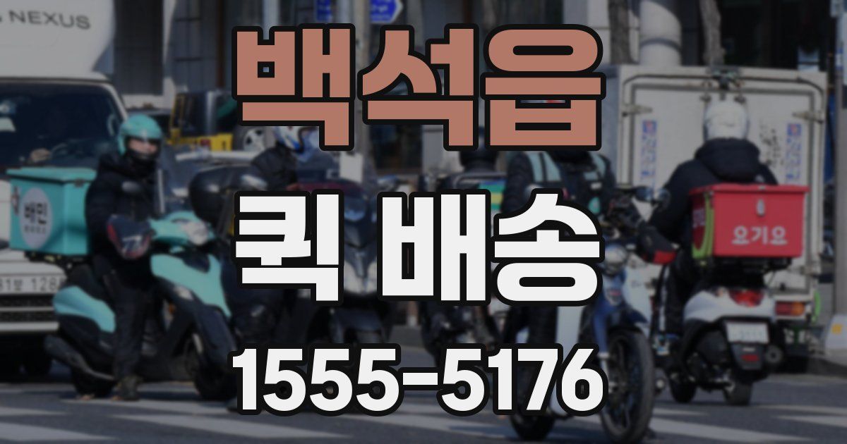 백석읍 퀵 배송