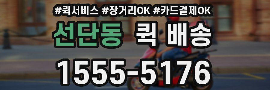 선단동 퀵 배송