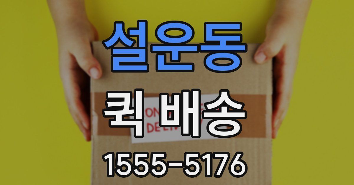설운동 퀵 배송