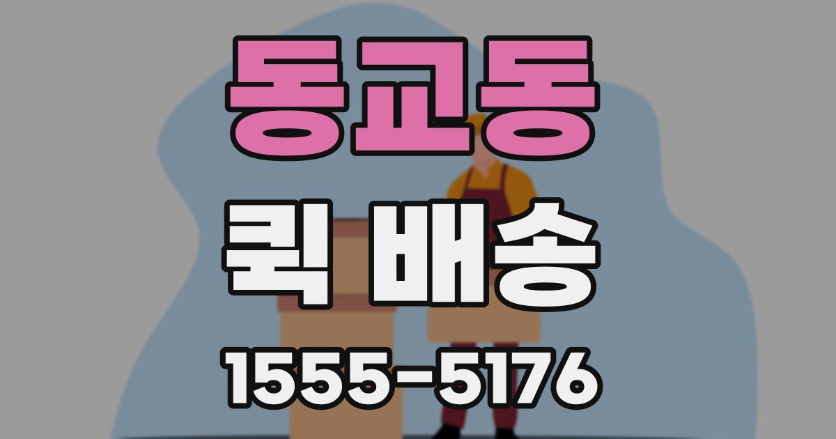 동교동 퀵 배송