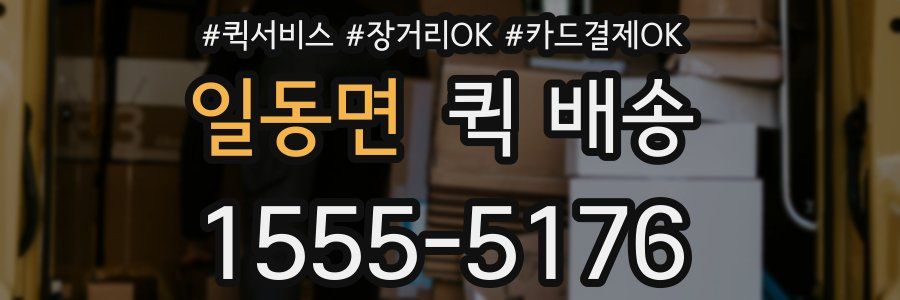 일동면 퀵 배송
