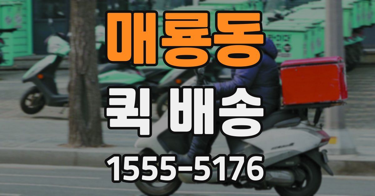매룡동 퀵 배송