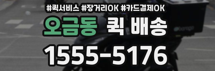 오금동 퀵 배송