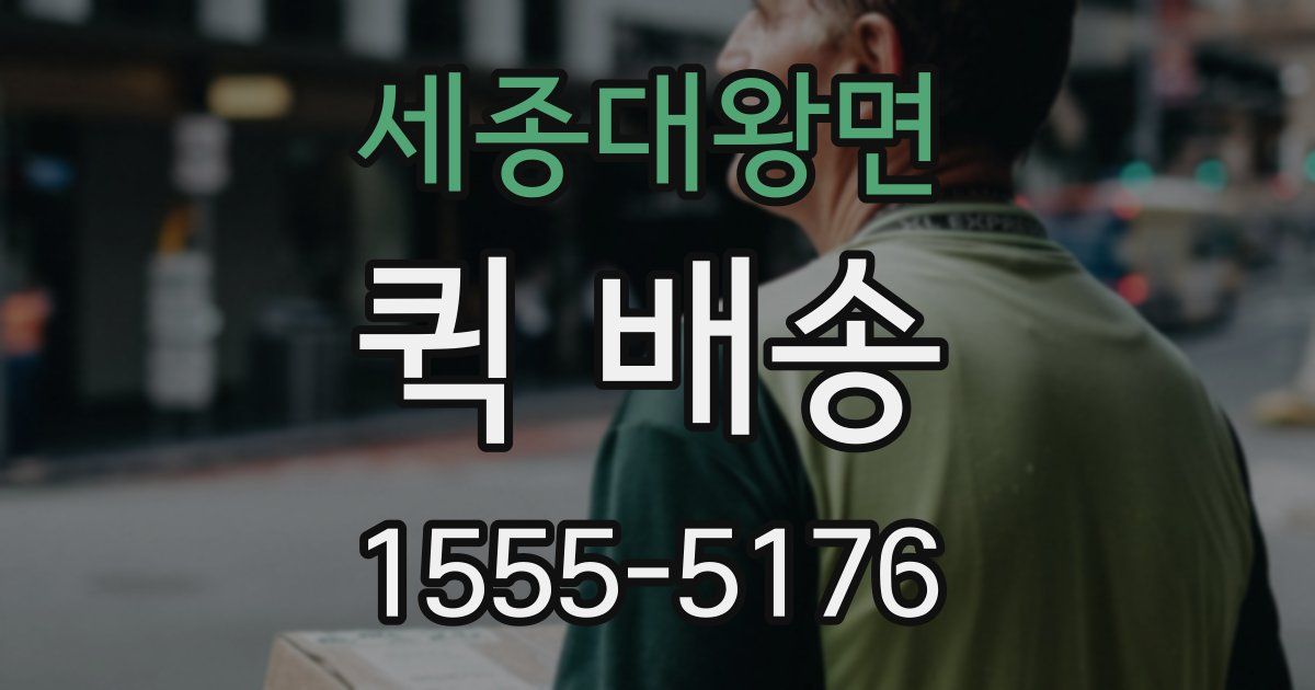 세종대왕면 퀵 배송