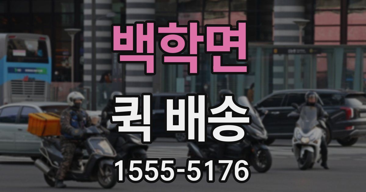 백학면 퀵 배송