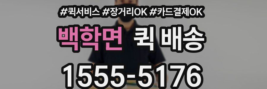 백학면 퀵 배송