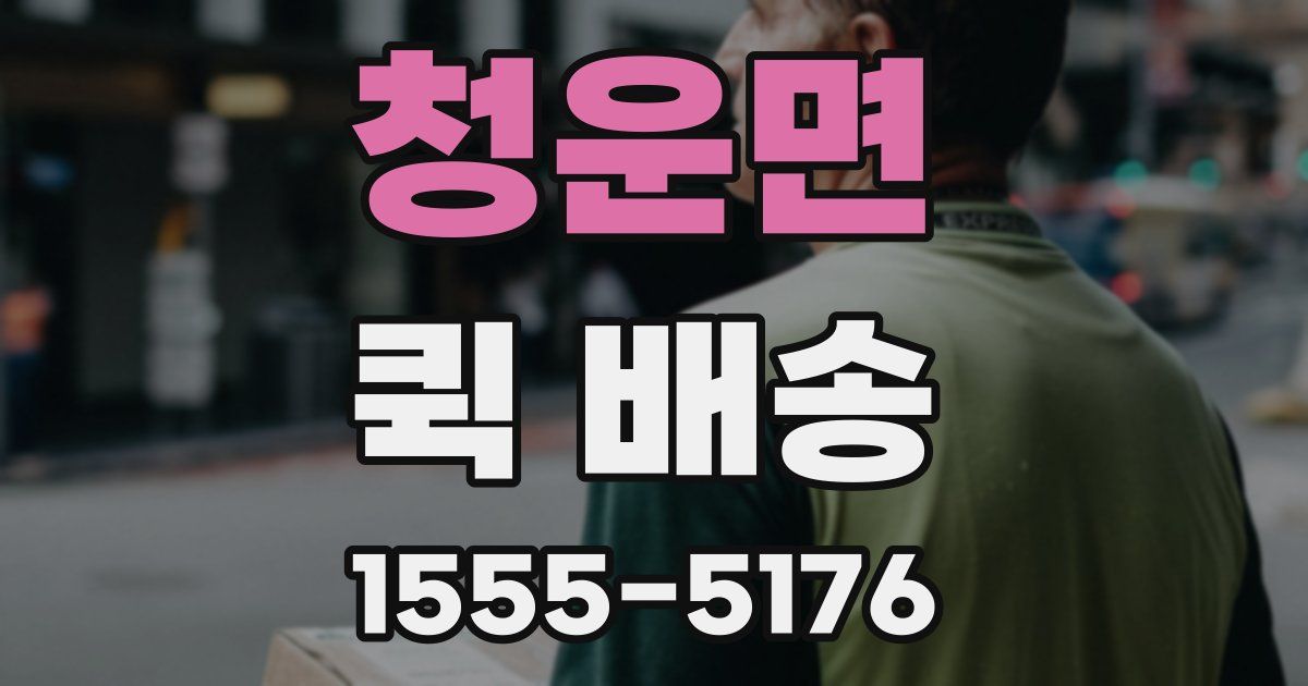 청운면 퀵 배송
