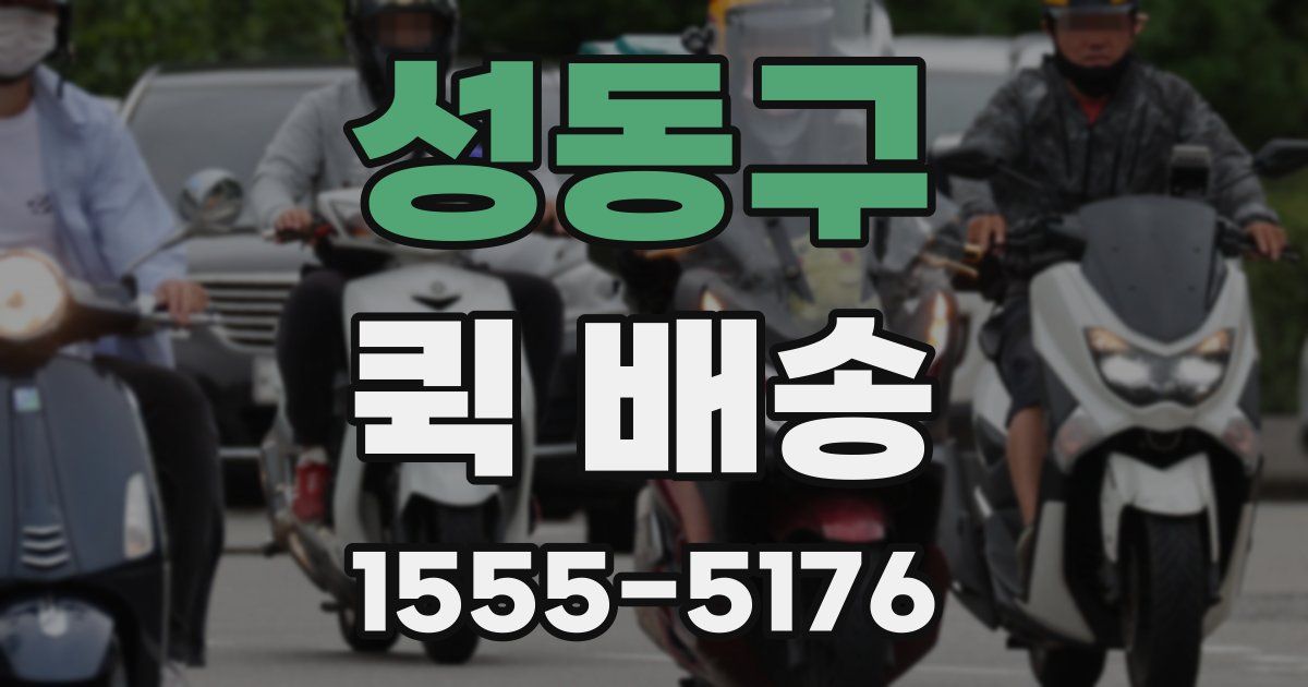성동구 퀵 배송