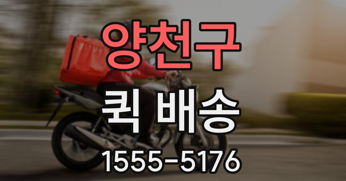 양천구 퀵 배송