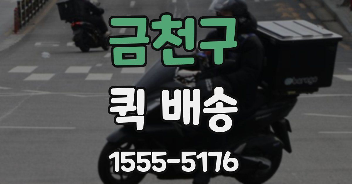 금천구 퀵 배송