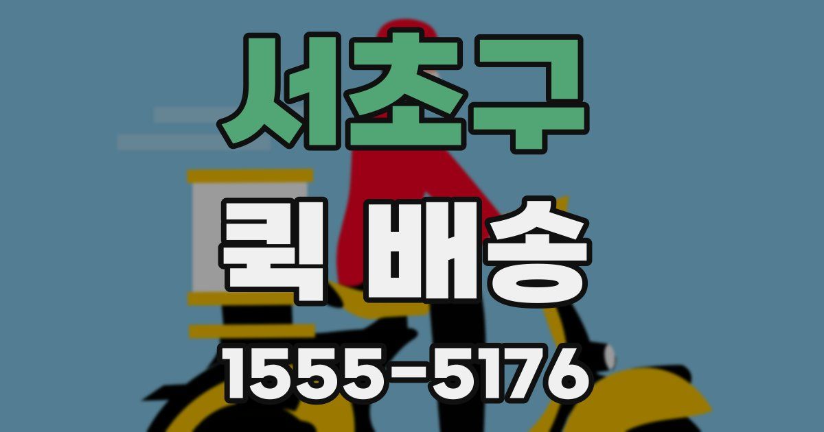 서초구 퀵 배송