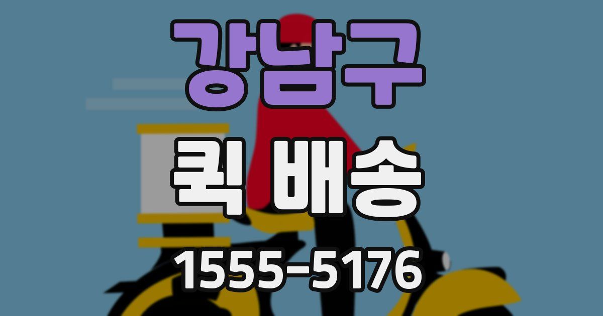 강남구 퀵 배송