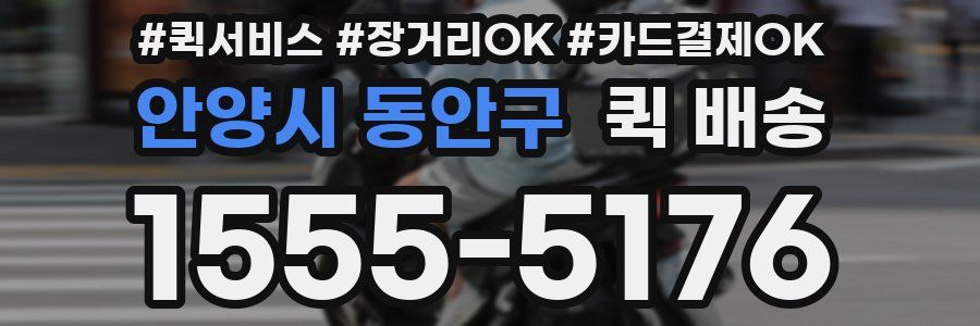 안양시 동안구 퀵 배송