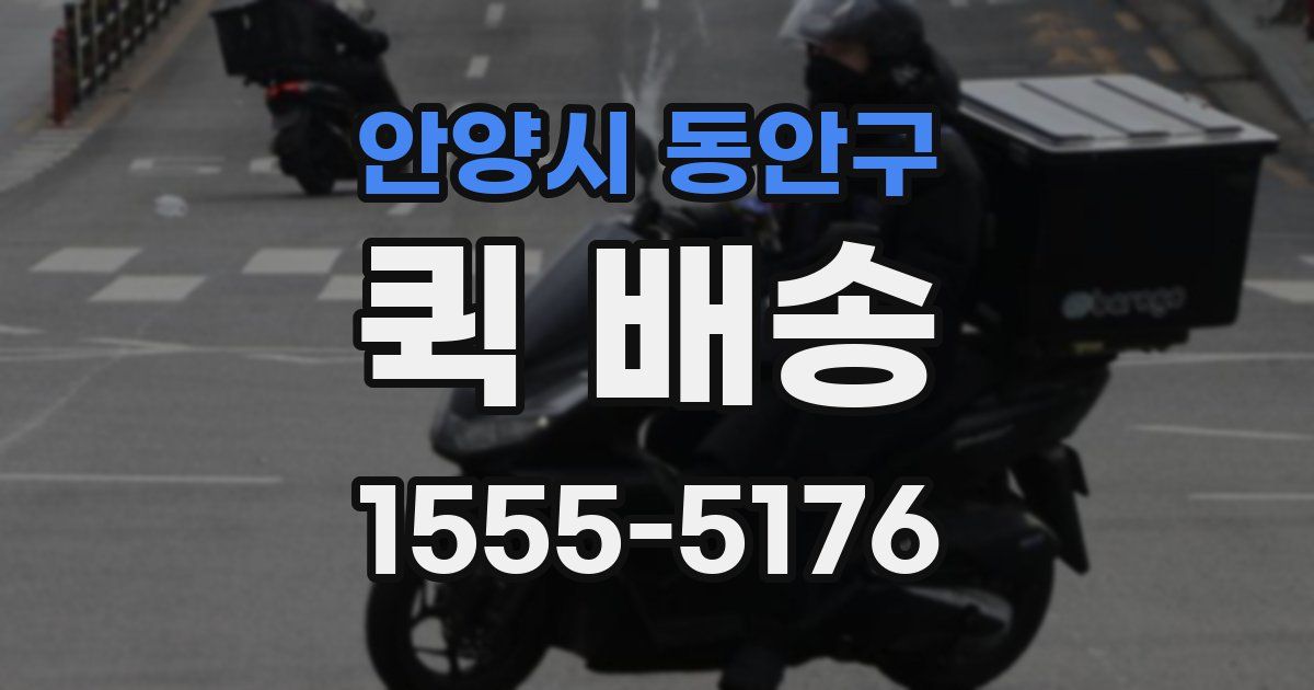 안양시 동안구 퀵 배송