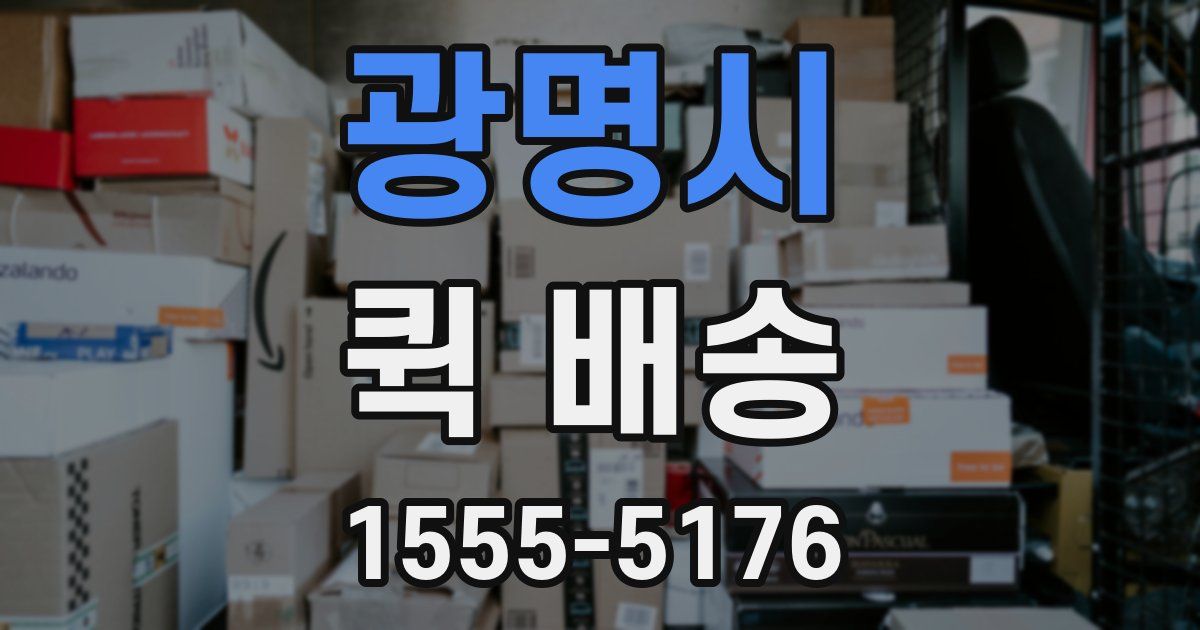 광명시 퀵 배송