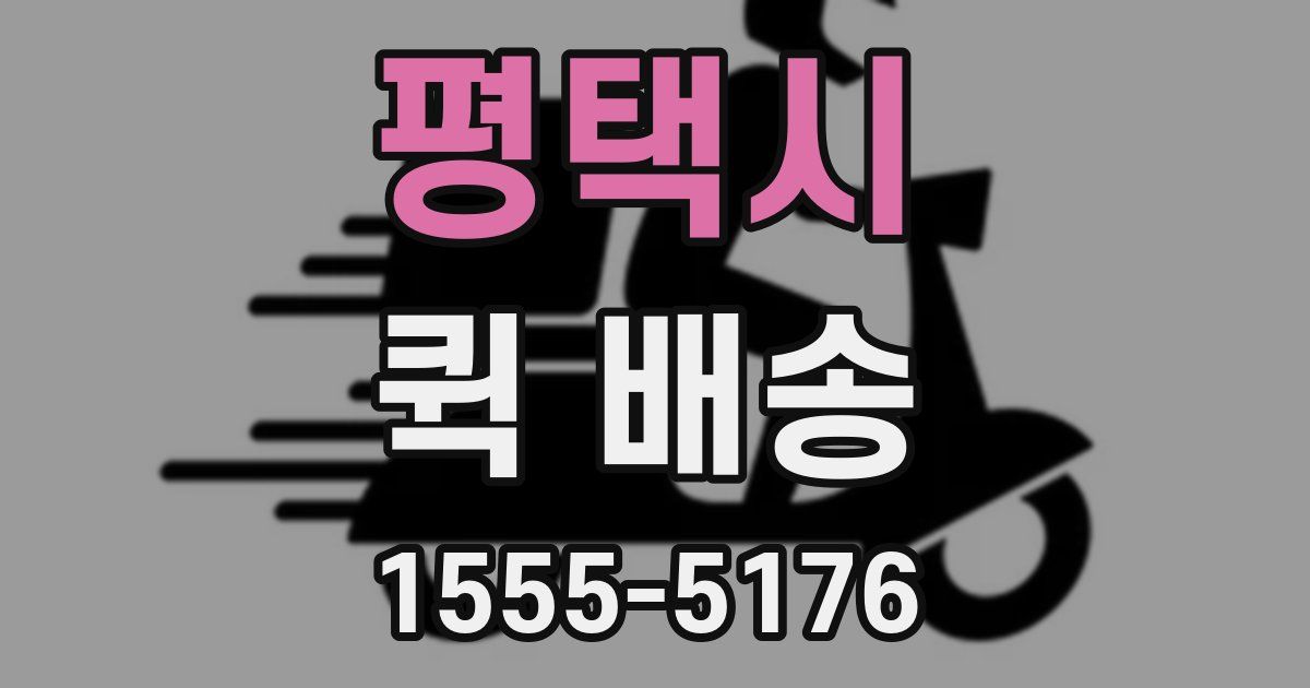 평택시 퀵 배송