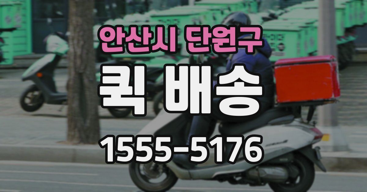 안산시 단원구 퀵 배송