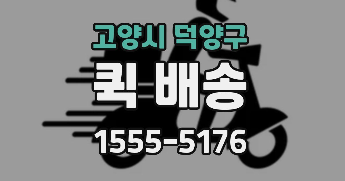 고양시 덕양구 퀵 배송