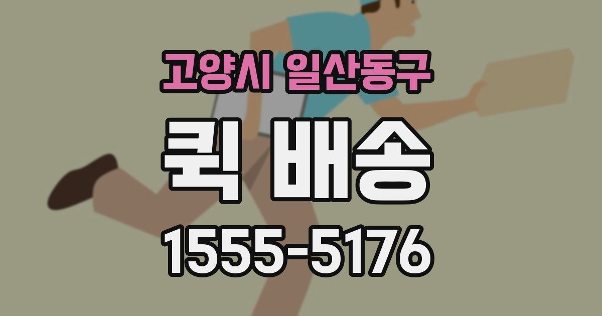 고양시 일산동구 퀵 배송