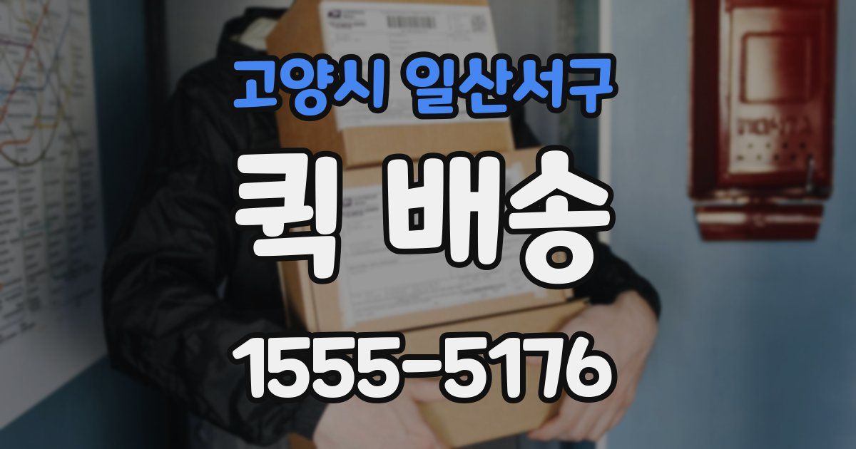 고양시 일산서구 퀵 배송