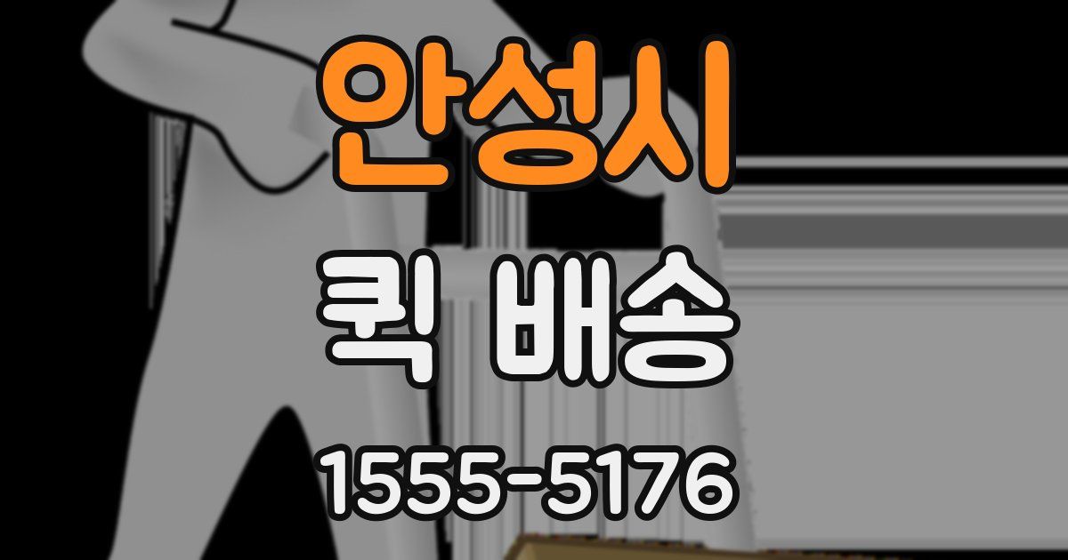 안성시 퀵 배송