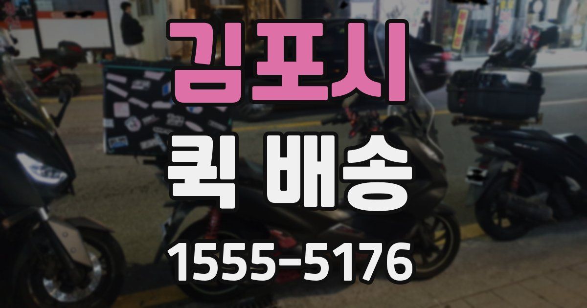 김포시 퀵 배송