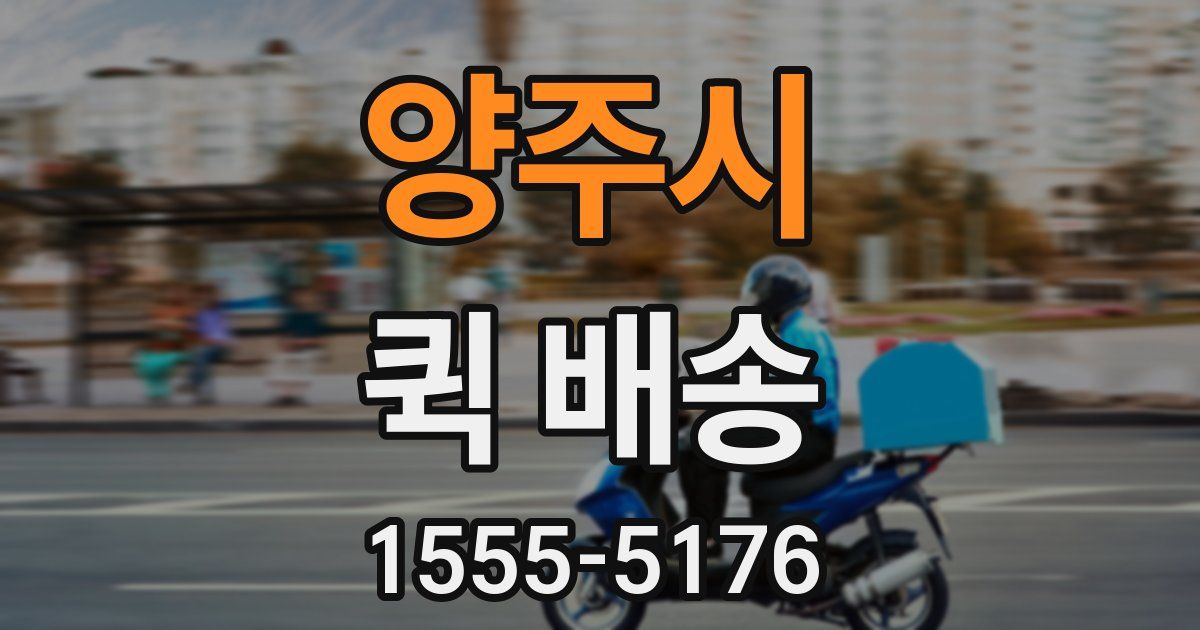 양주시 퀵 배송