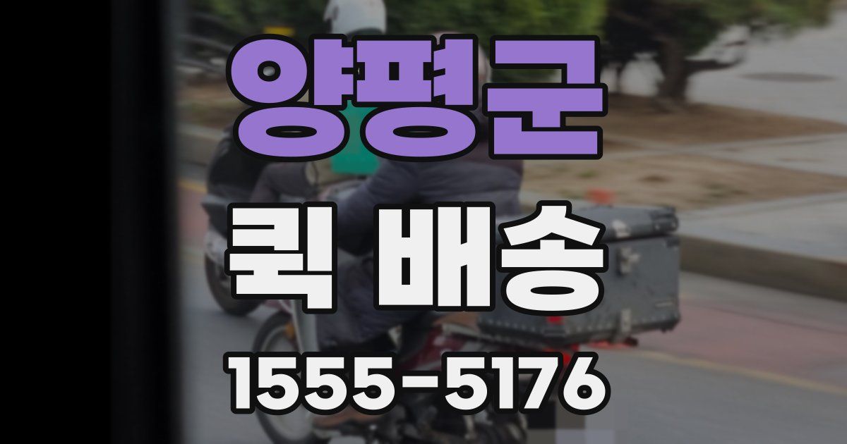양평군 퀵 배송
