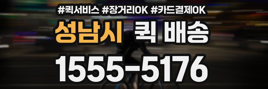 성남시 퀵 배송