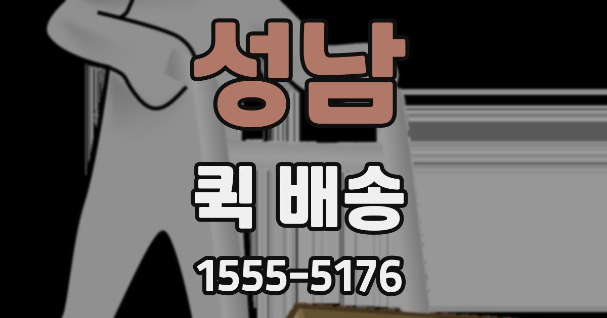 성남 퀵 배송