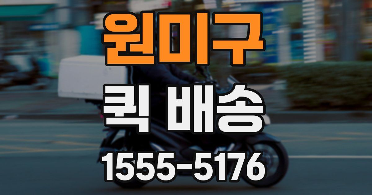 원미구 퀵 배송