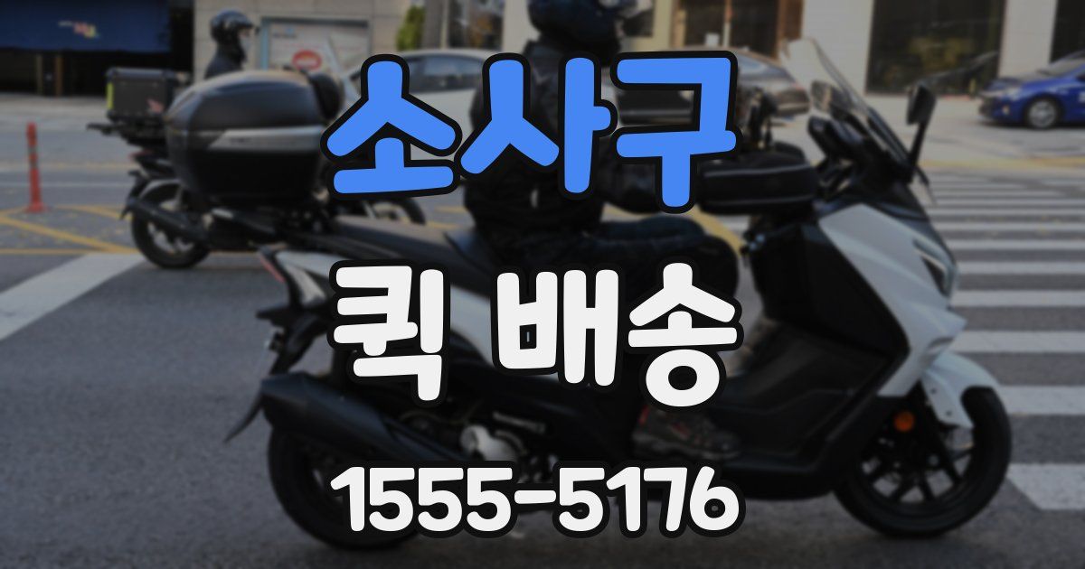 소사구 퀵 배송