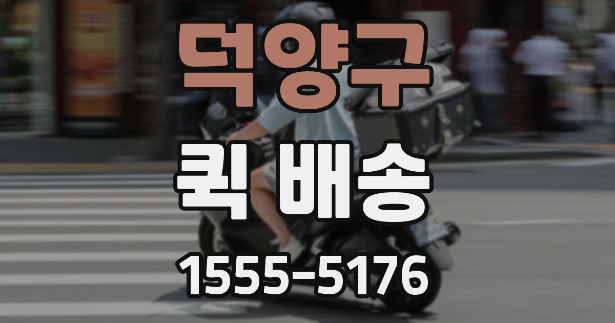 덕양구 퀵 배송