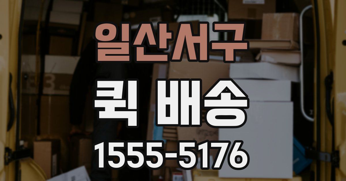 일산서구 퀵 배송