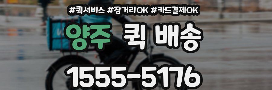 양주 퀵 배송