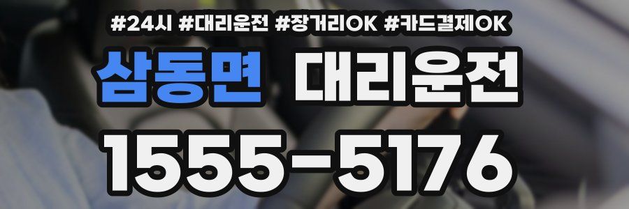 삼동면 대리운전