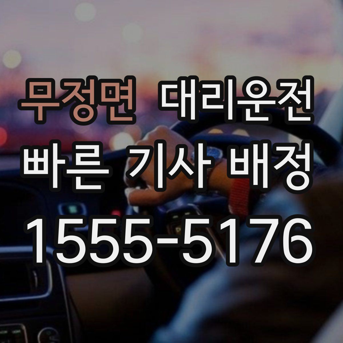 무정면 대리운전 학교·병원 구역 정차 유의사항