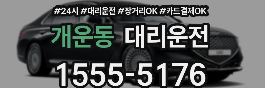 개운동 대리운전