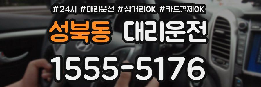 성북동 대리운전