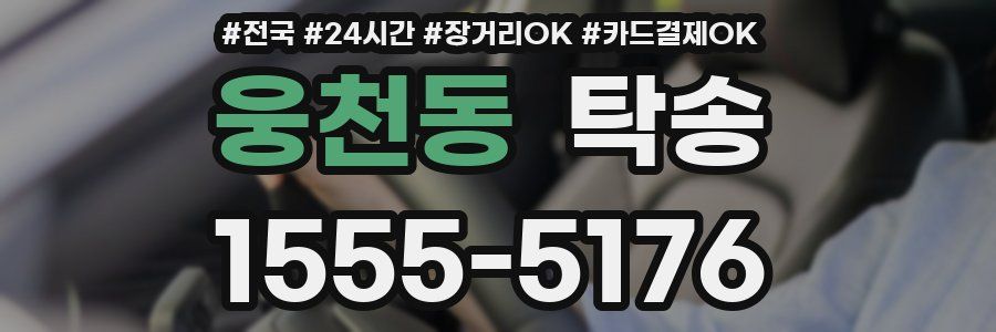 웅천동 탁송