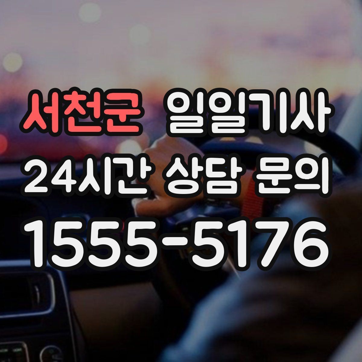 서천군 일일기사 카드와 현금 모바일 결제 OK