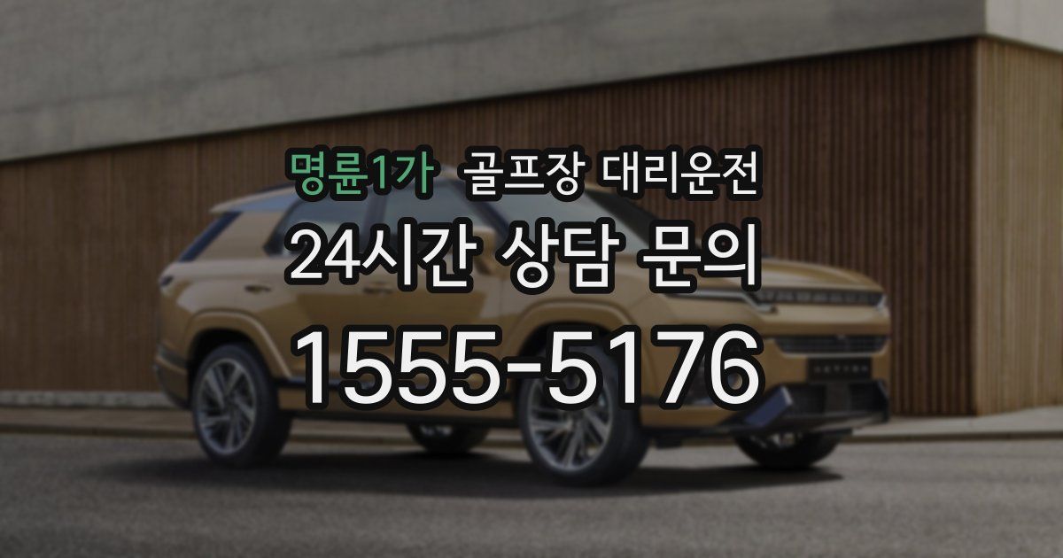 골프장 대리운전 서비스