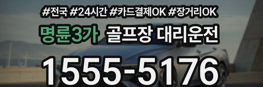 명륜3가 골프장 대리운전