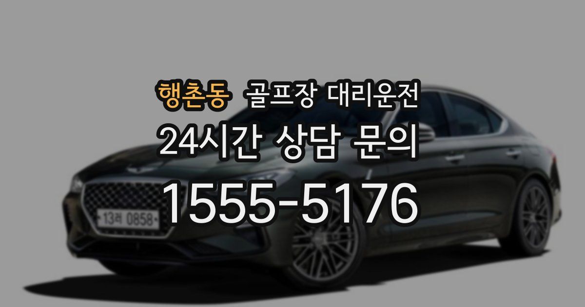 골프장 대리운전 서비스