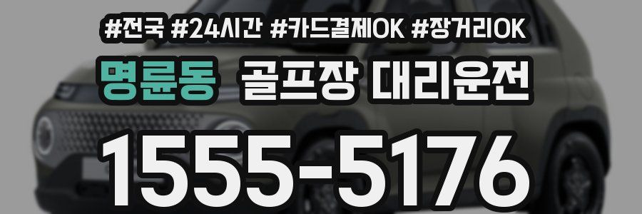 명륜동 골프장 대리운전