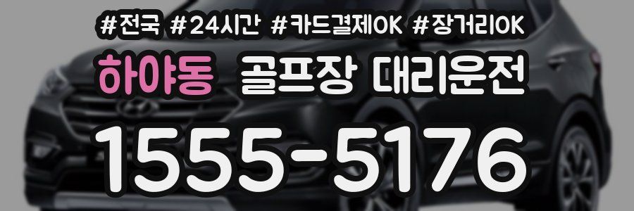 하야동 골프장 대리운전