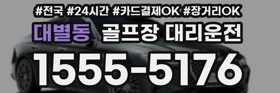 대별동 골프장 대리운전