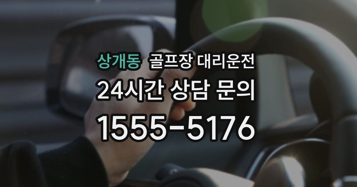 골프장 대리운전 서비스